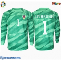 Fotballdrakt Herre Kroatia Dominik Livakovic #1 Keeper Bortedrakt EM 2024 Langermet